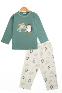 Green Peter The Penguin Pyjama Set - De - Nap.in - Nightwear