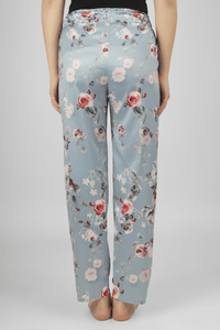Grey Floral Fantasy Satin Pyjama - De - Nap.in - Nightwear