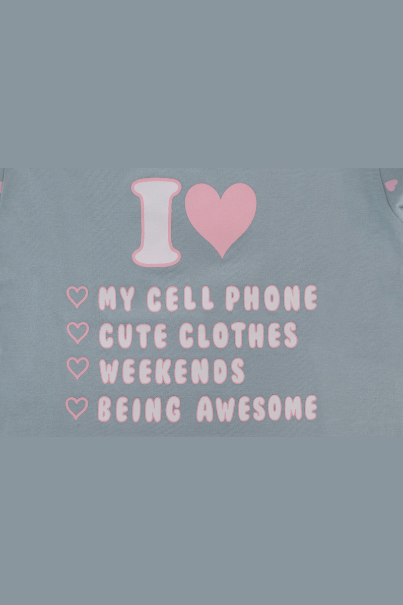 I Love Cell Phone Pyjama Set - De - Nap.in - Nightwear