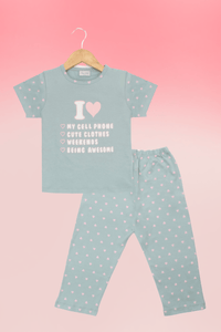 I Love Cell Phone Pyjama Set - De - Nap.in - Nightwear