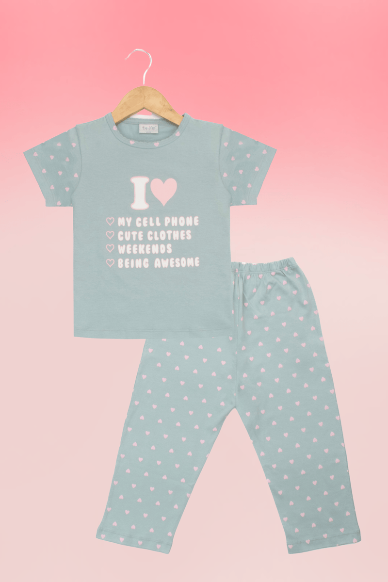 I Love Cell Phone Pyjama Set - De - Nap.in - Nightwear