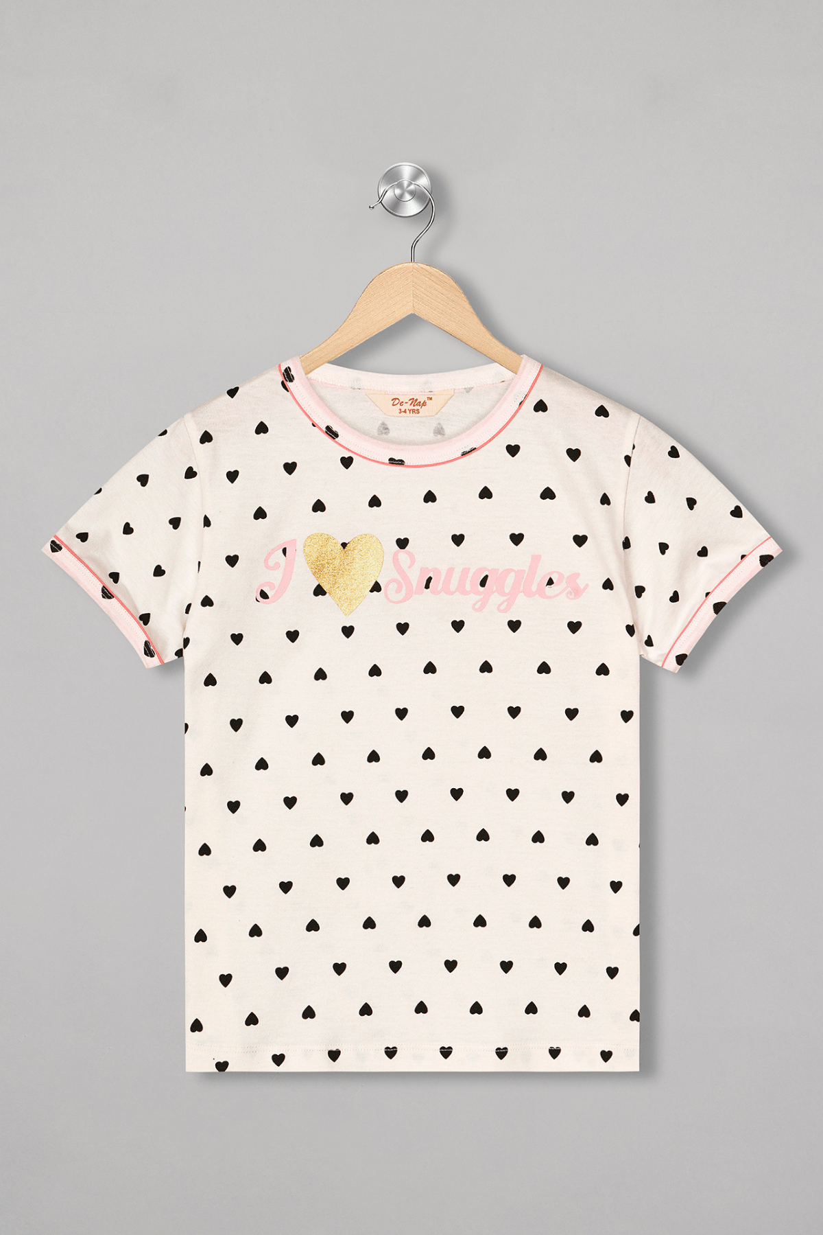 I Love Snuggles Short Sleeves Pyjama Set - De - Nap.in - Nightwear