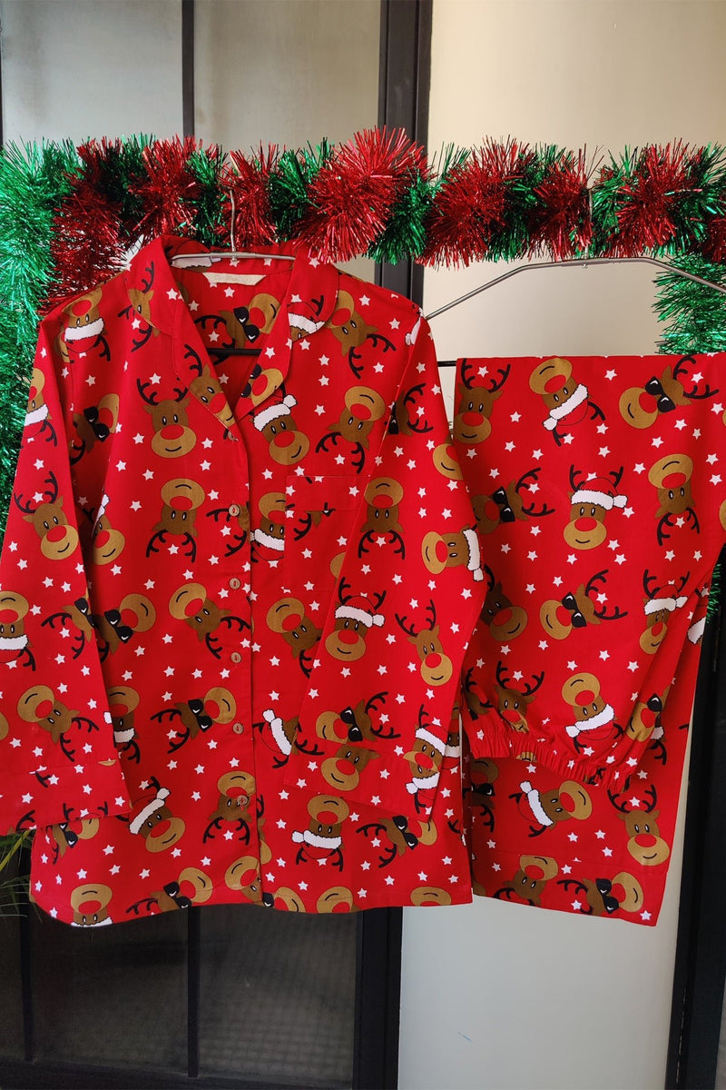 Jolly Reindeer Luxe Pyjama Set Women - De - Nap.in - Nightwear