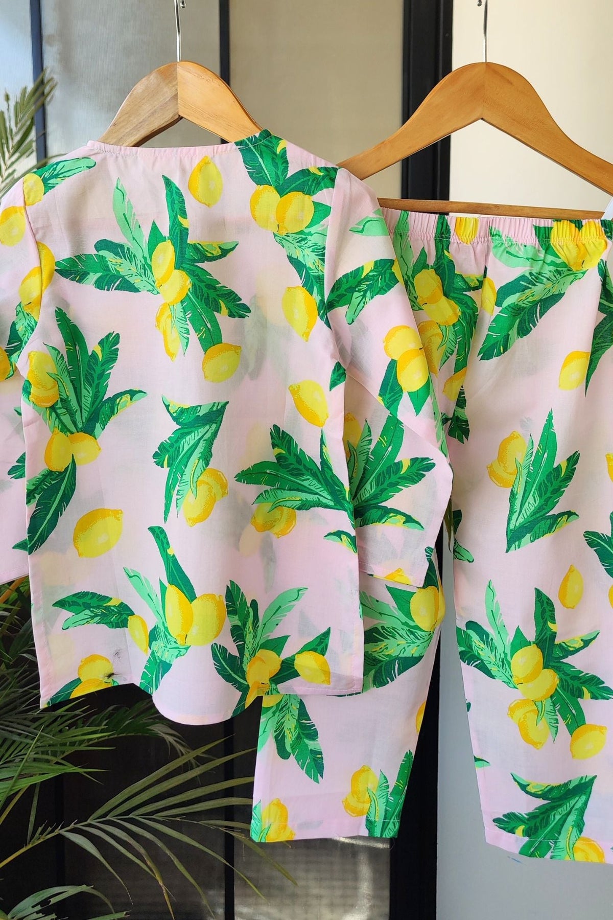 Lemon Bliss Kurta Pyjama Set - De - Nap.in - Nightwear