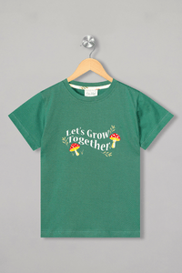 Let's Grow Together Green Shorts Set - De - Nap.in - Nightwear