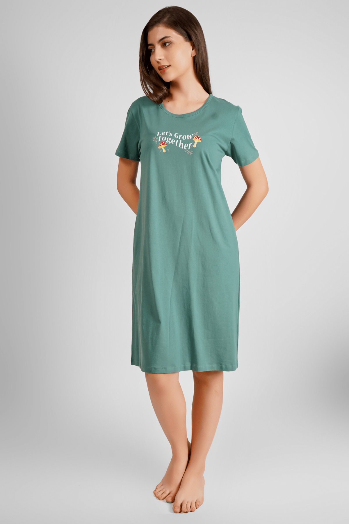 Let's Grow Together Short Nighty - De - Nap.in - Nightwear