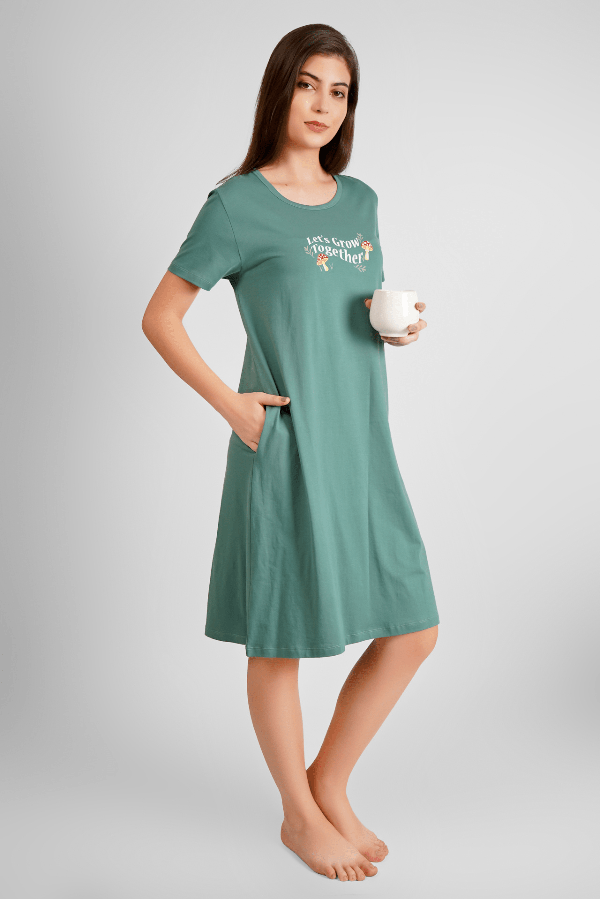 Let's Grow Together Short Nighty - De - Nap.in - Nightwear