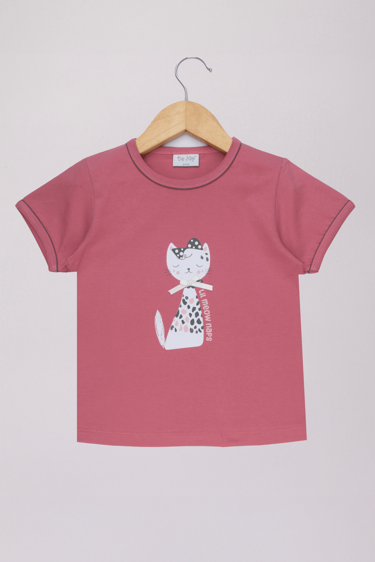 Lil Meow Naps Pyjama Set For Girls - De - Nap.in - Nightwear
