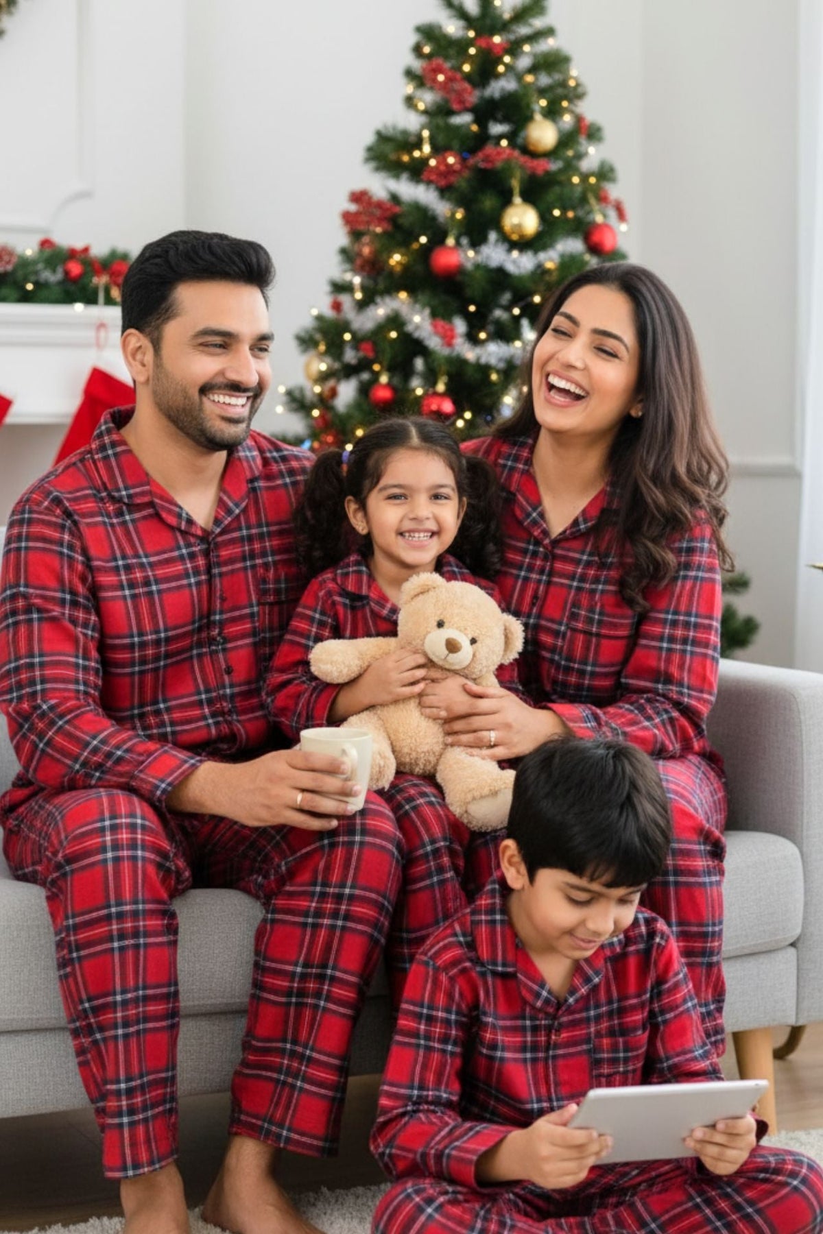 Luxe Checks Pyjama Set (Boy) - De - Nap.in - Nightwear