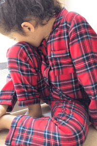 Luxe Checks Pyjama Set (Girl) - De - Nap.in - Nightwear