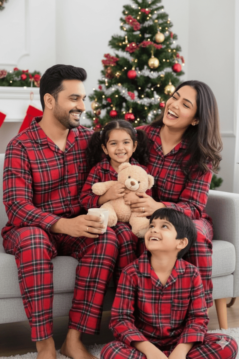 Luxe Checks Pyjama Set (Men) - De - Nap.in - Nightwear