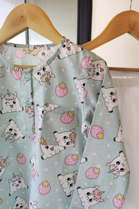 Magic Unicorn Blue Kurta Pyjama Set for Girls / Boys - De - Nap.in - Nightwear