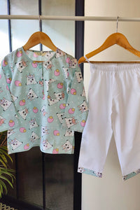 Magic Unicorn Blue Kurta Pyjama Set for Girls / Boys - De - Nap.in - Nightwear