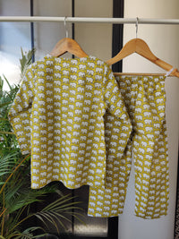 Majestic Elephant Mul Kurta Pyjama Set Girls / Boys - De - Nap.in - Nightwear