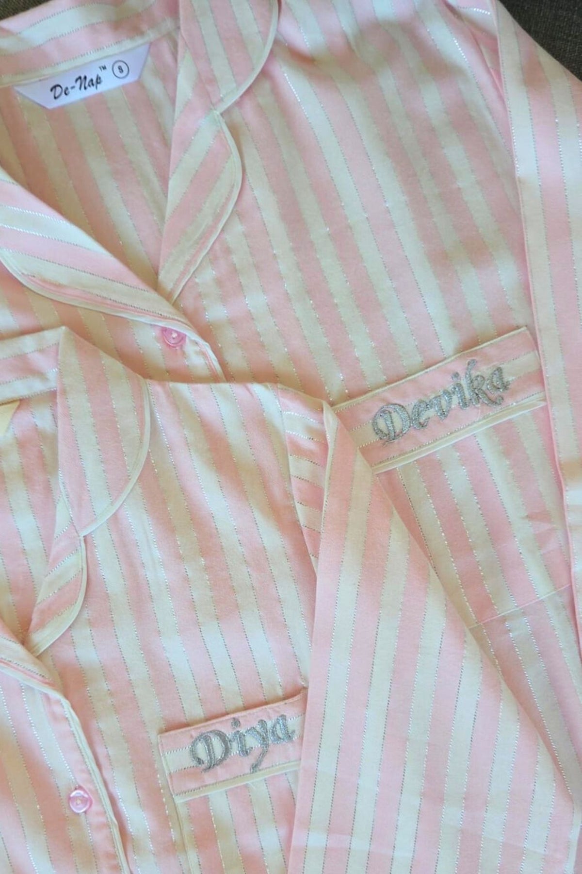 Pink Whisper Stripe Pyjama Set (Women)