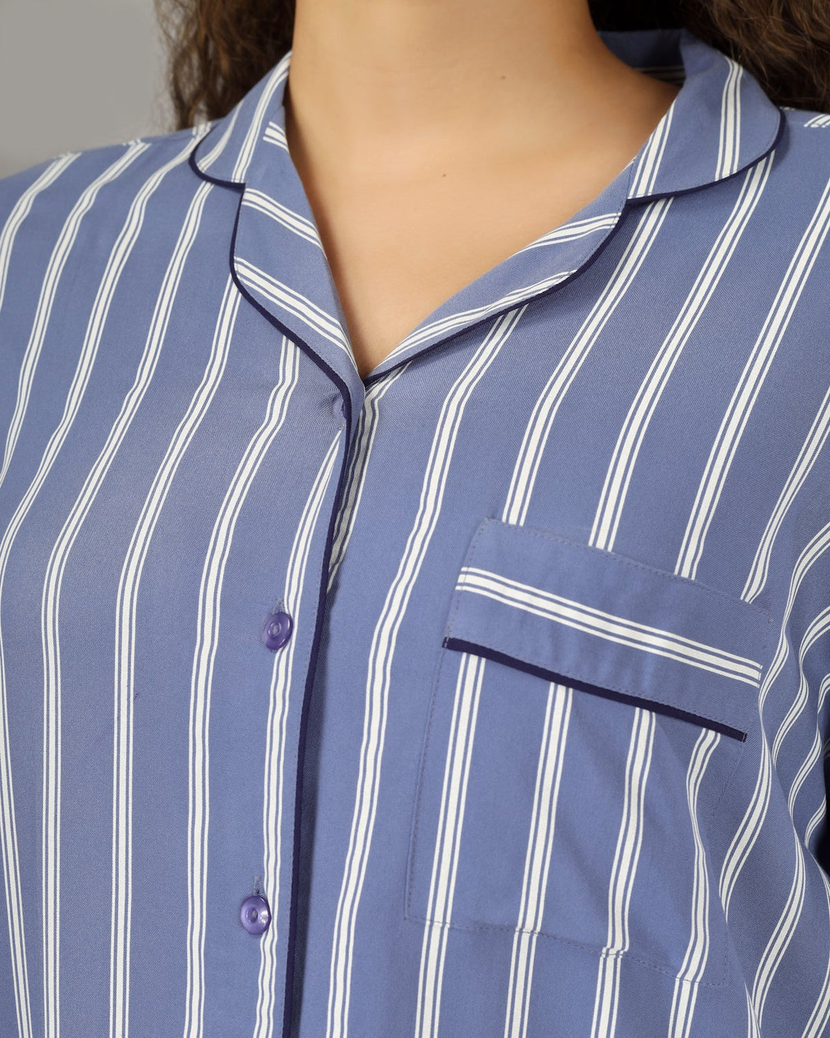 Midnight Mist Viscose Nightdress - De - Nap.in - Nightwear