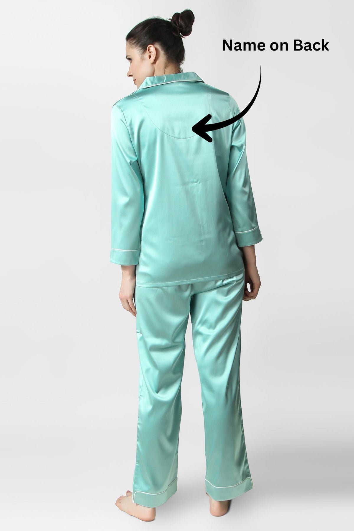 Mint Satin Pyjama Set