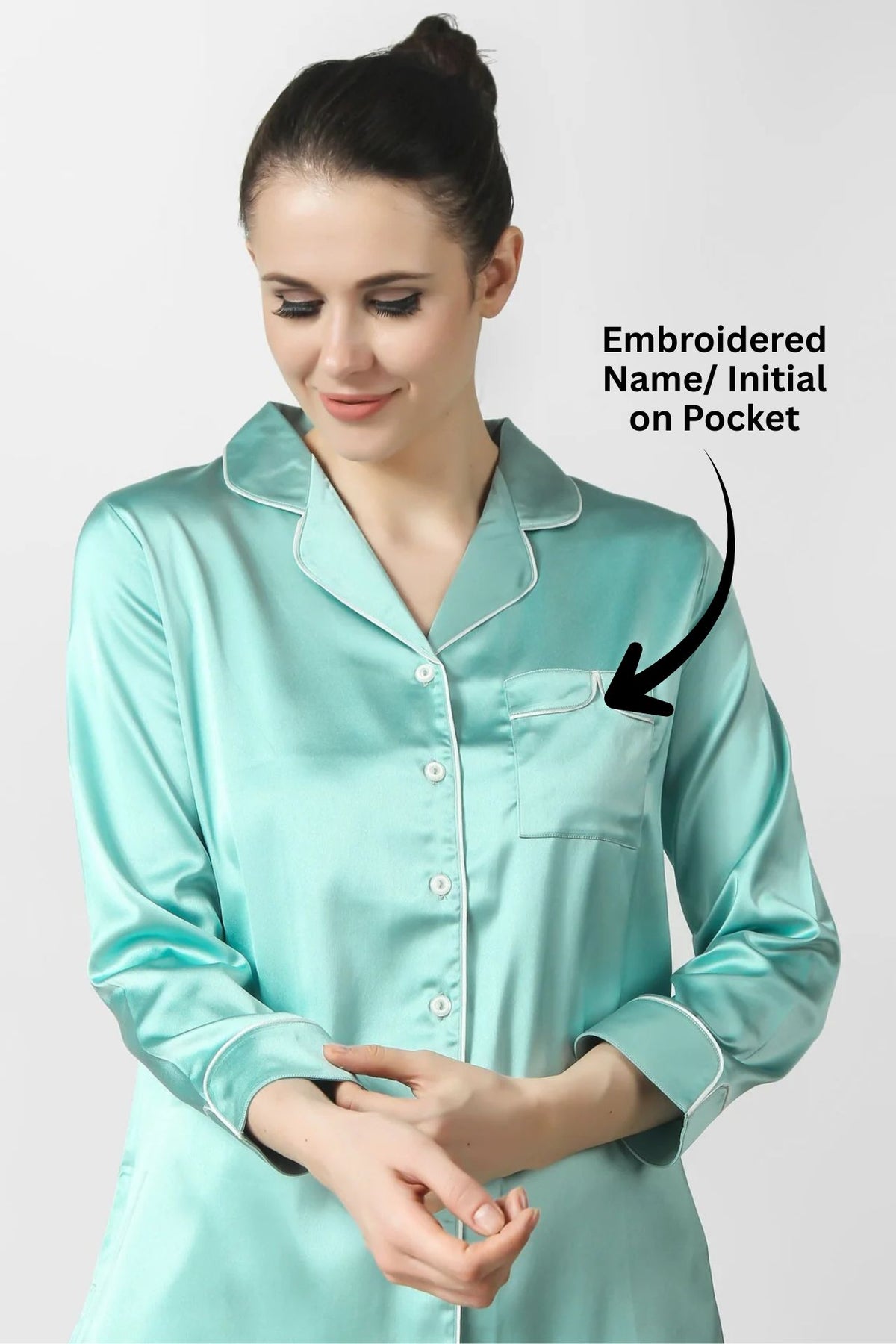 Mint Satin Pyjama Set