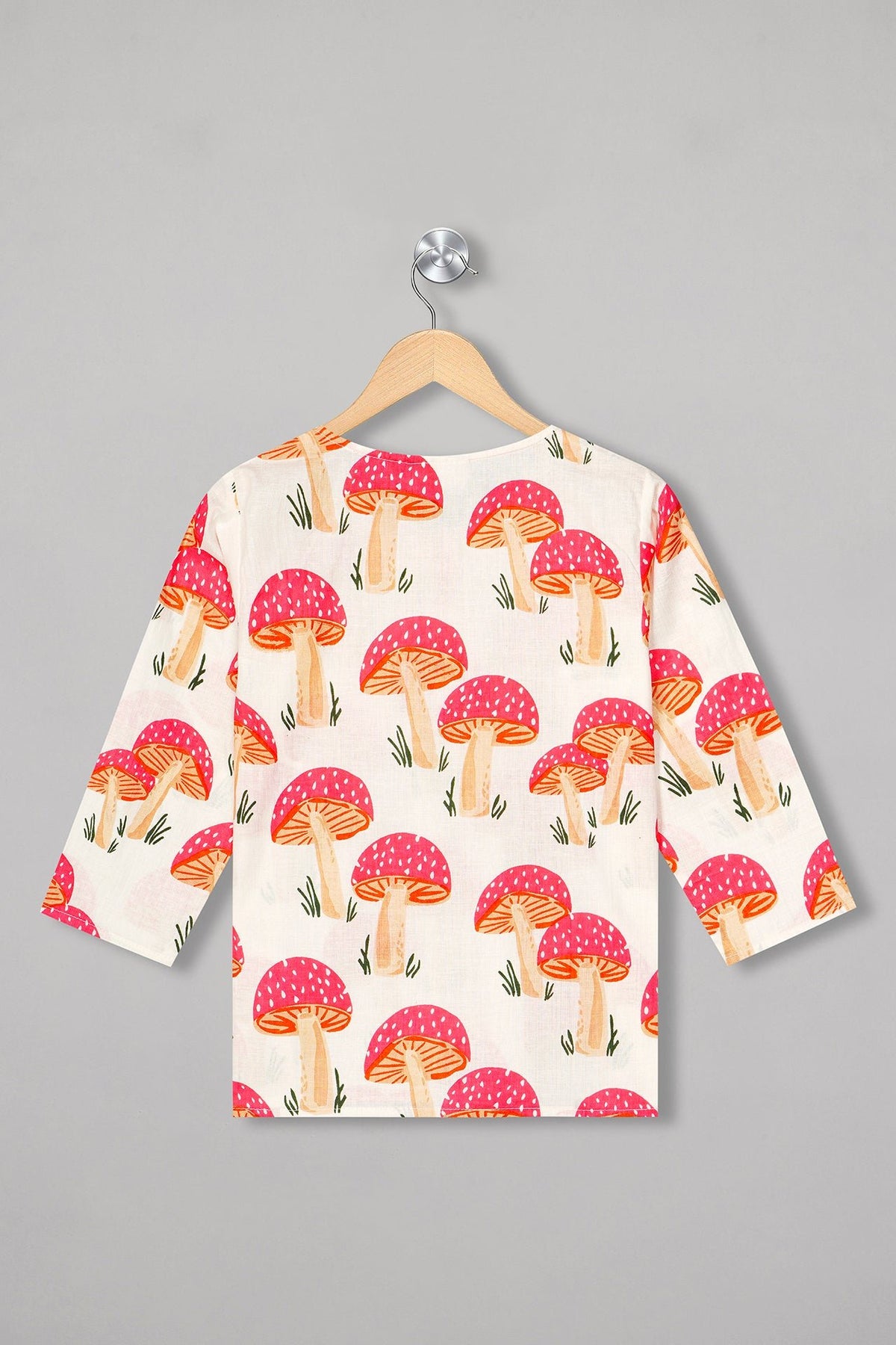 Mushroom Marvel Kurta Pyjama Set - De - Nap.in - Nightwear
