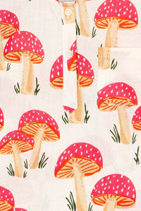 Mushroom Marvel Kurta Pyjama Set - De - Nap.in - Nightwear