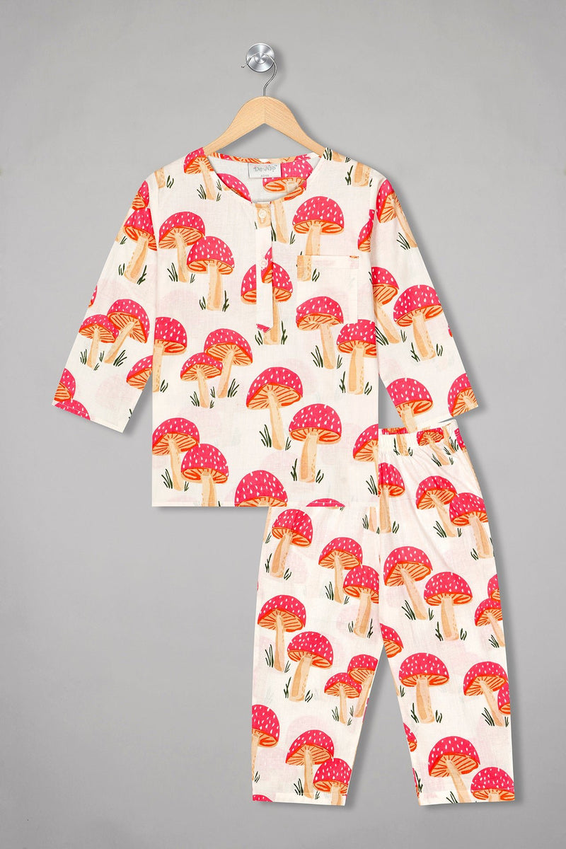 Mushroom Marvel Kurta Pyjama Set - De - Nap.in - Nightwear