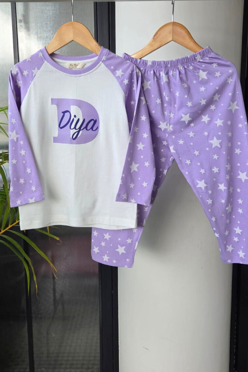 My Star Pyjama Set Purple - De - Nap.in - Nightwear