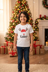 Personalised Christmas White T-Shirt (Boy) - De - Nap.in - Nightwear