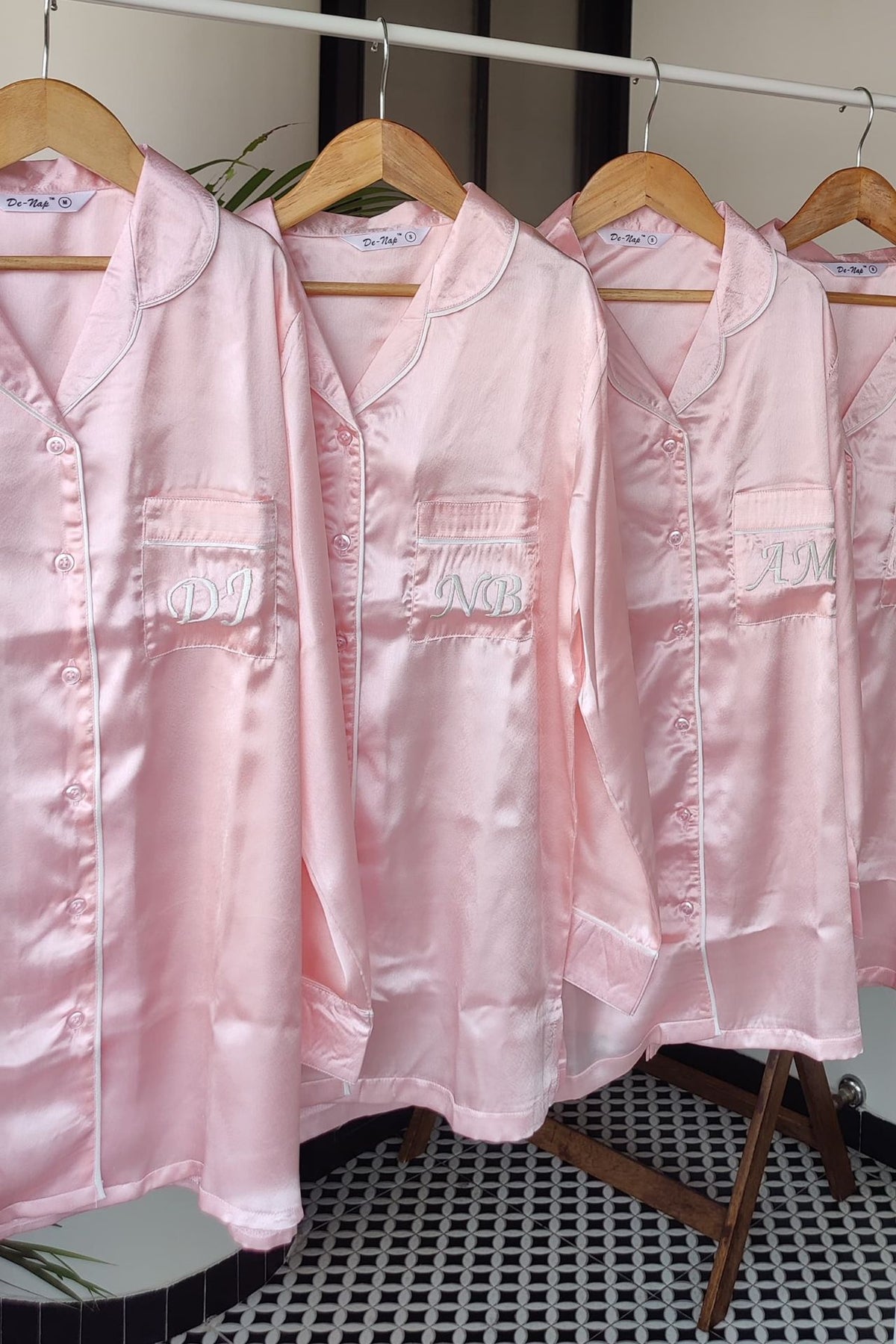 Baby Pink Satin Pyjama Set