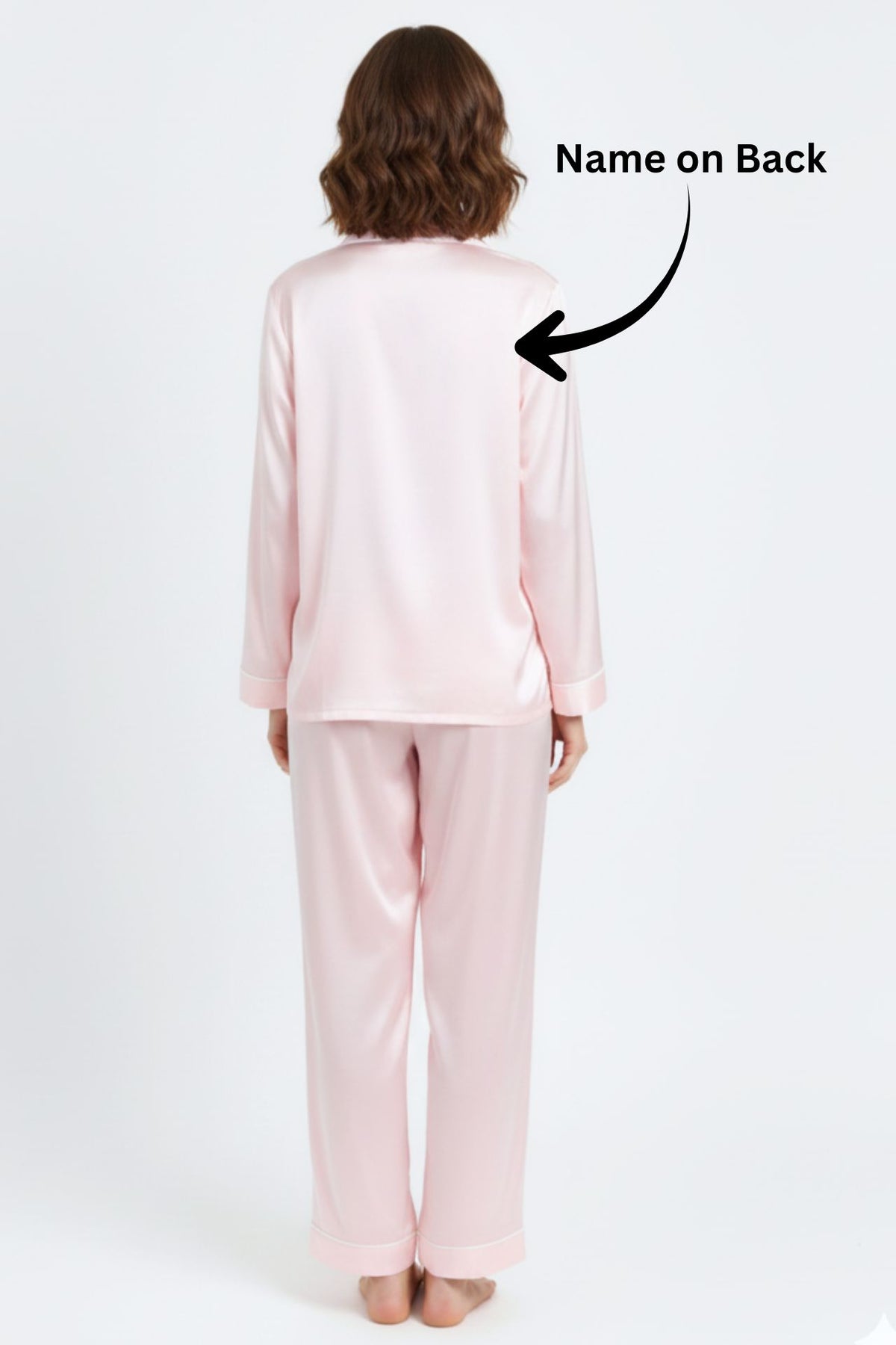Baby Pink Satin Pyjama Set