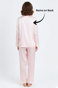 Baby Pink Satin Pyjama Set