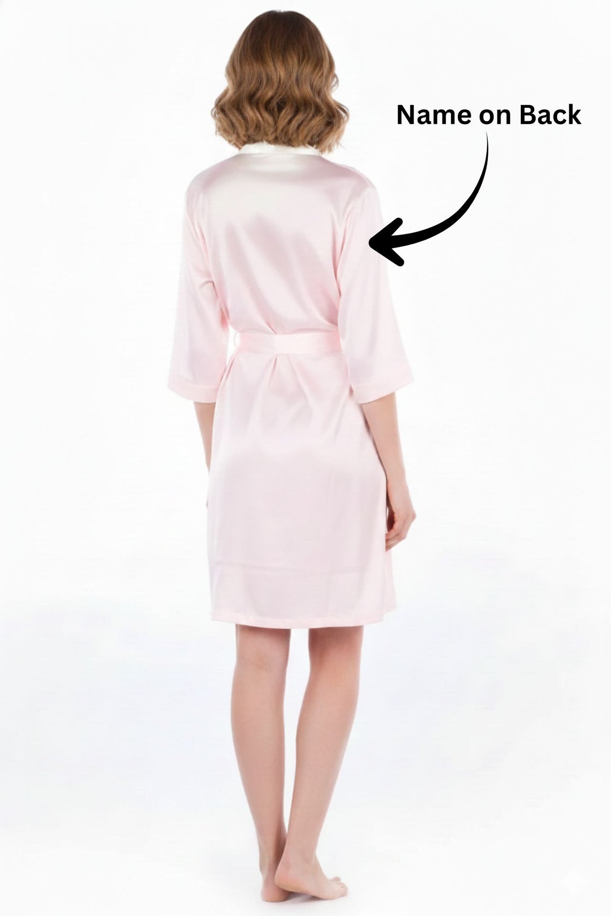 Satin Baby Pink Classic Robe