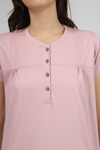 Plaid & Pleats Short Sleeves Pyjama Set - De - Nap.in - Nightwear