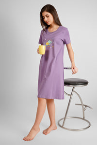 Purple Keep The Ocean Clean Nightdress - De - Nap.in - Nightwear