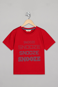 Red Snooze Shorts Set - De - Nap.in - Nightwear