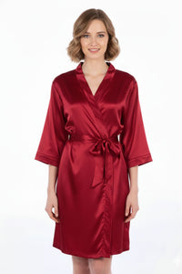 Satin Red Classic Robe