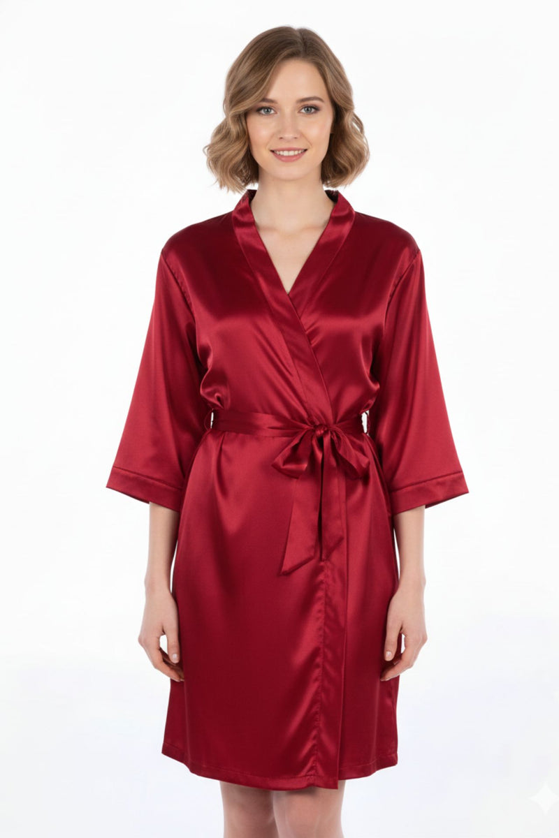 Satin Red Classic Robe