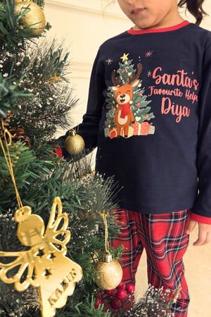 Santa's Favourite Helper Pyjama Set (Girl) - De - Nap.in - Nightwear