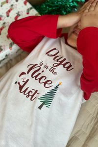 Santa's Nice List Snowflakes Pyjama Set (Girl) - De - Nap.in - Nightwear