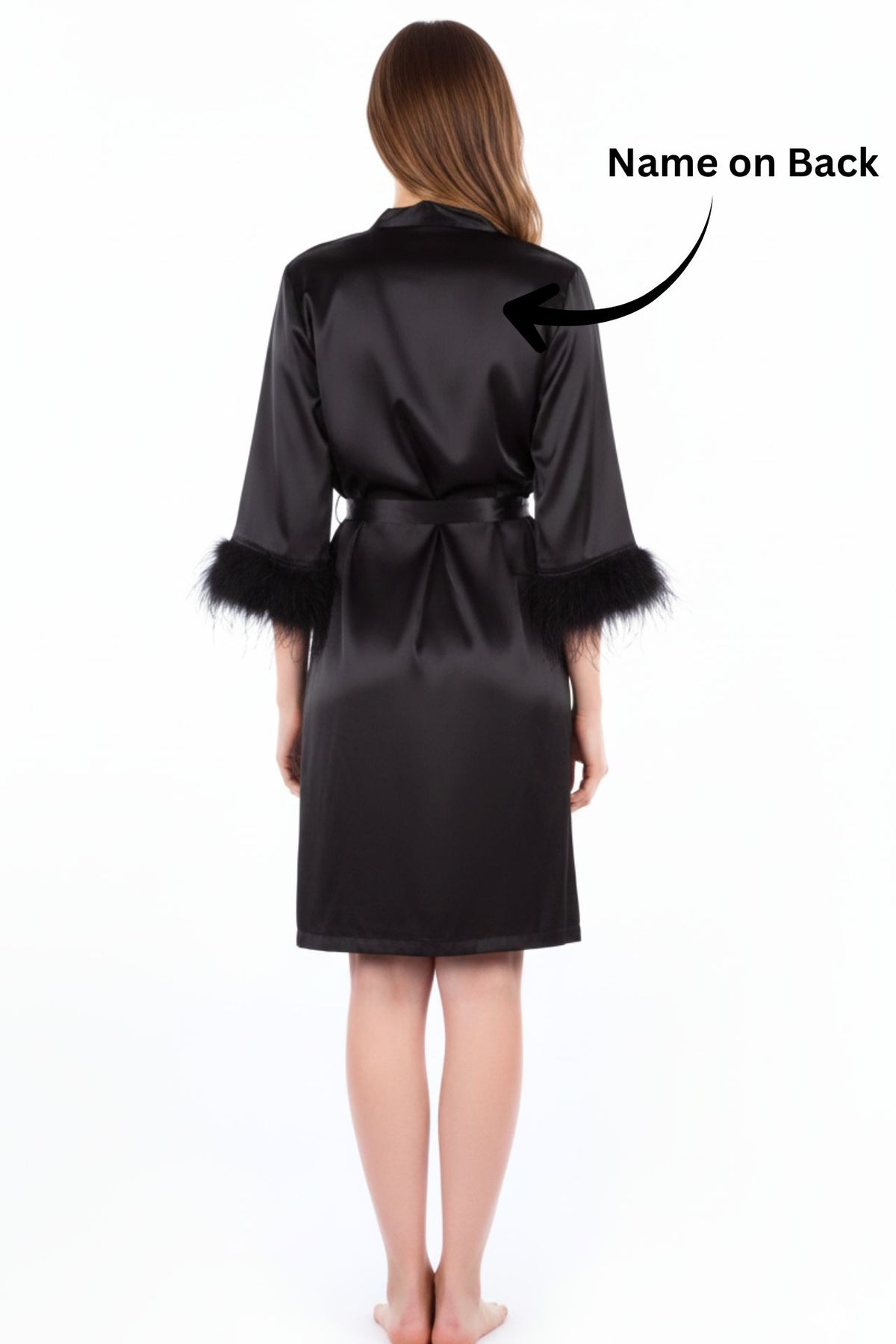 Satin Black Classic Robe