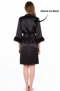 Satin Black Classic Robe