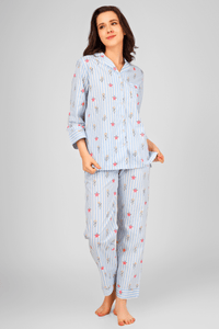 Serendipity Stripes Pyjama Set on - De - Nap.in - Nightwear