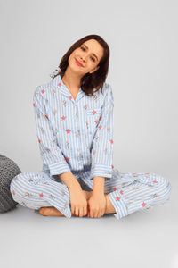 Serendipity Stripes Pyjama Set on - De - Nap.in - Nightwear