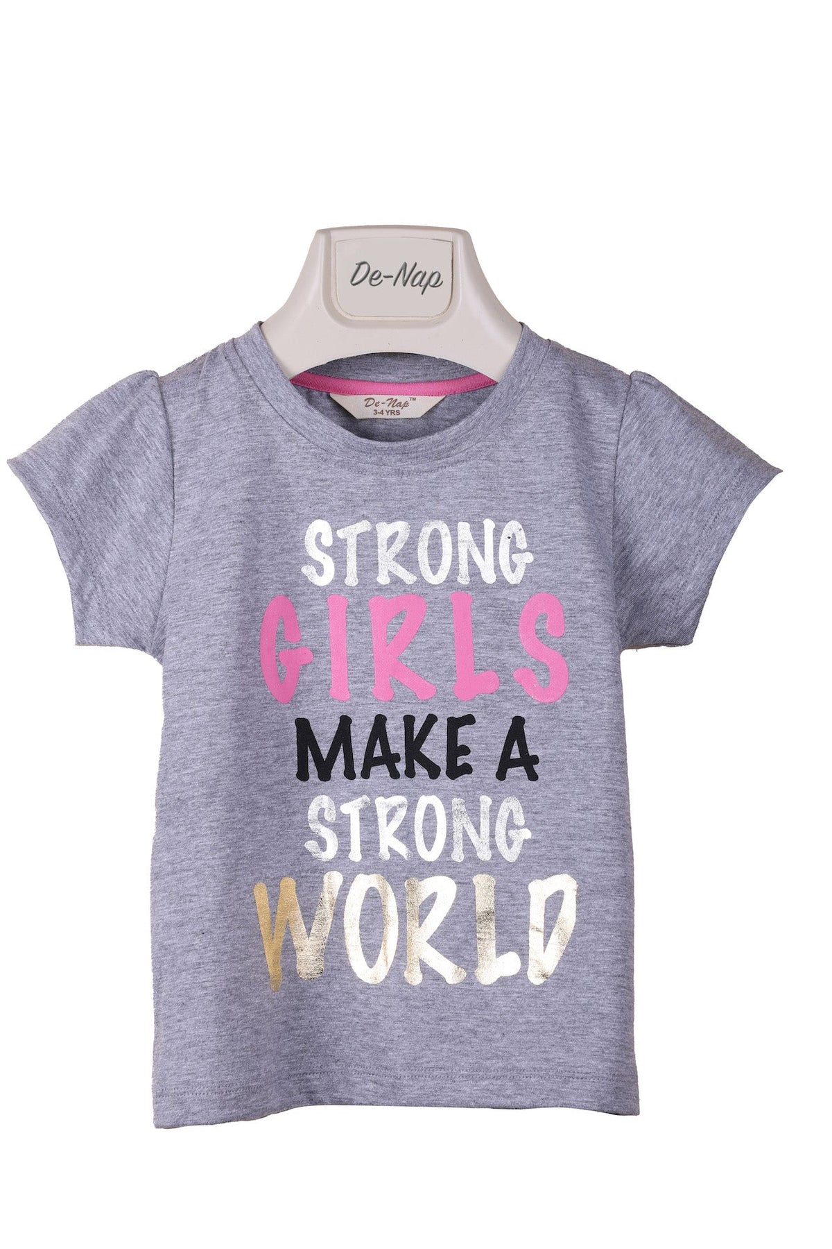 Strong Girls Make A Strong World T-shirt For Girls - De - Nap.in - Nightwear