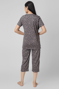 Sweetheart Polka Capri Set - De - Nap.in - Nightwear