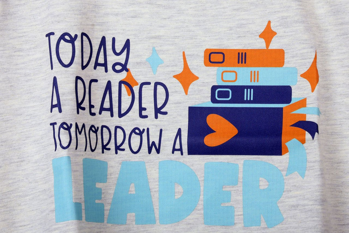 Today A Reader Tomorrow A Leader Ecru T-Shirt For Boys - De - Nap.in - Nightwear