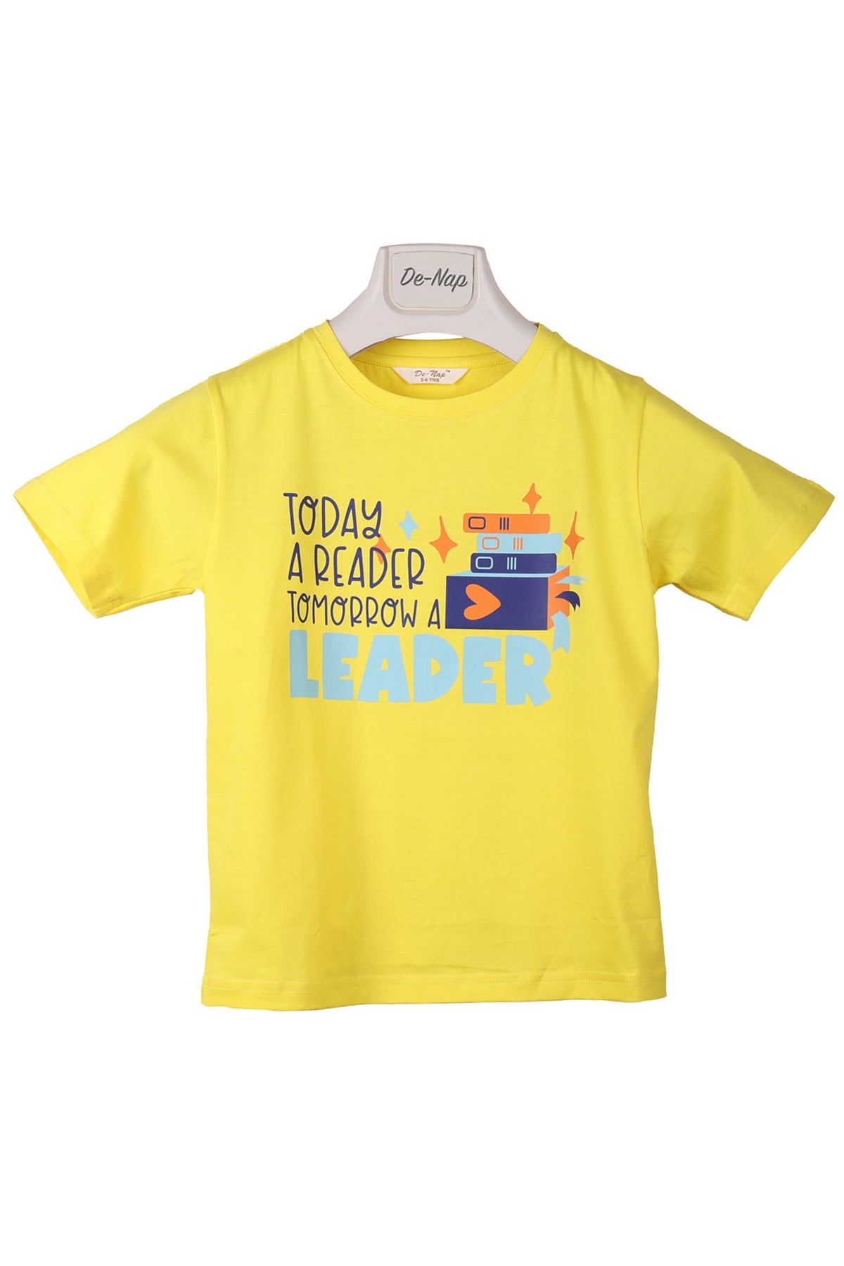Today A Reader Tomorrow A Leader Yellow T-Shirt For Boys - De - Nap.in - Nightwear