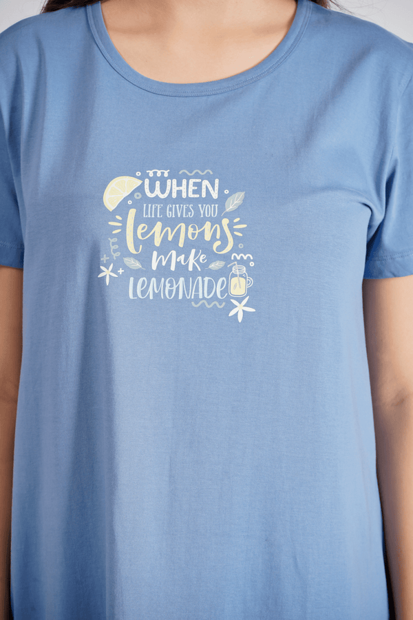 When Life Gives You Lemon Short Nighty - De - Nap.in - Nightwear