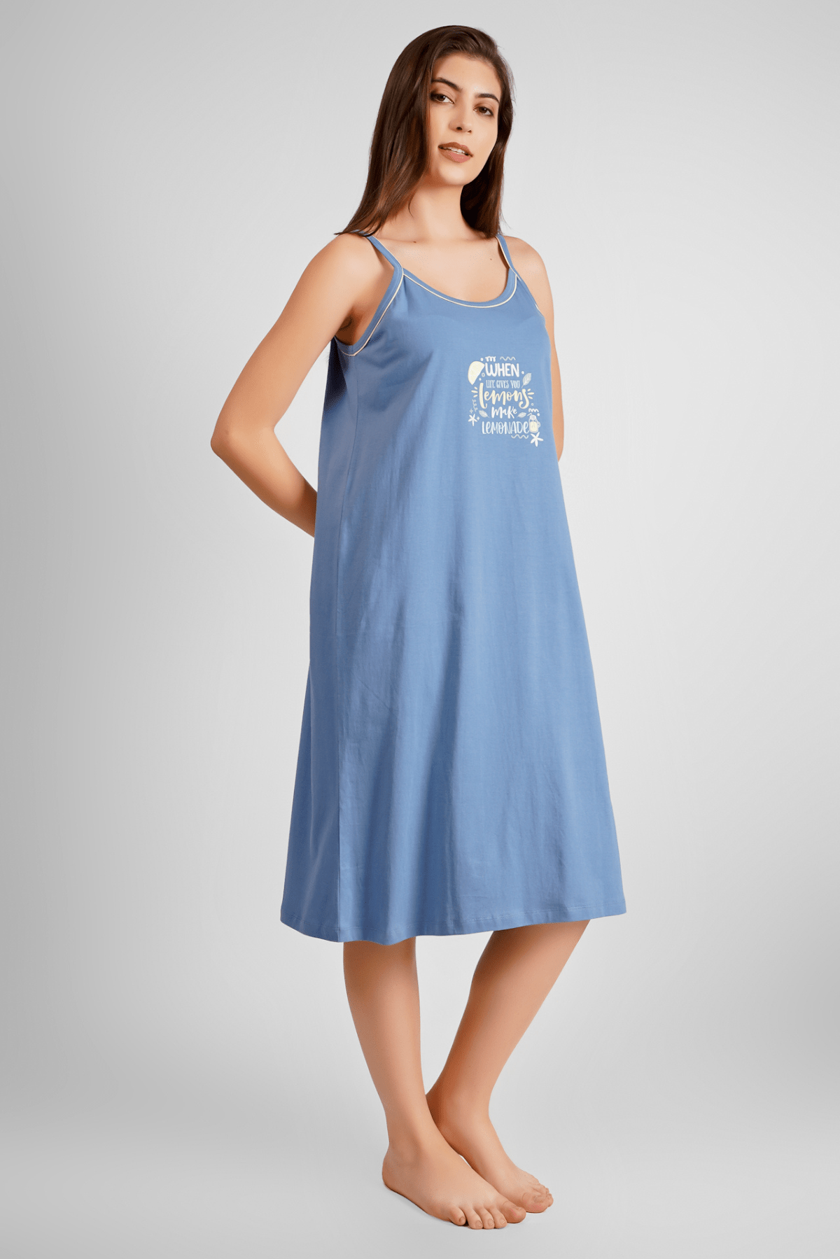 When Life Gives You Lemon Spaghetti Nighty - De - Nap.in - Nightwear