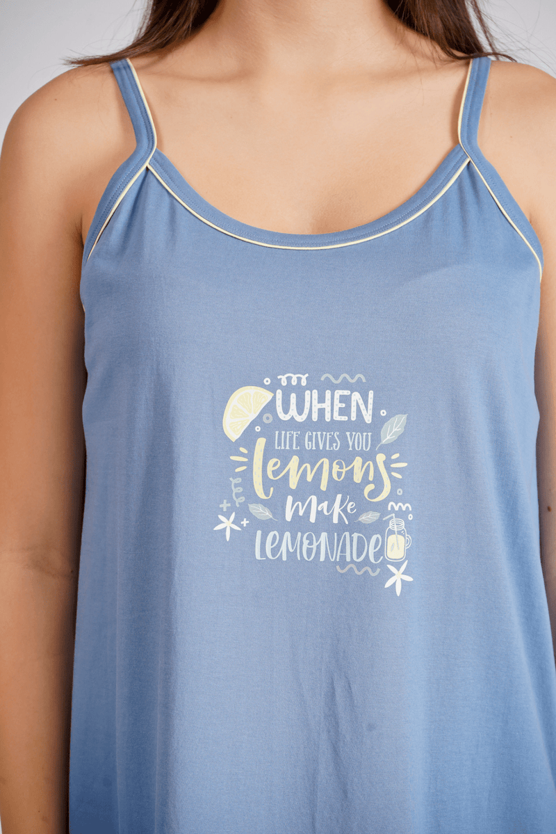 When Life Gives You Lemon Spaghetti Nighty - De - Nap.in - Nightwear