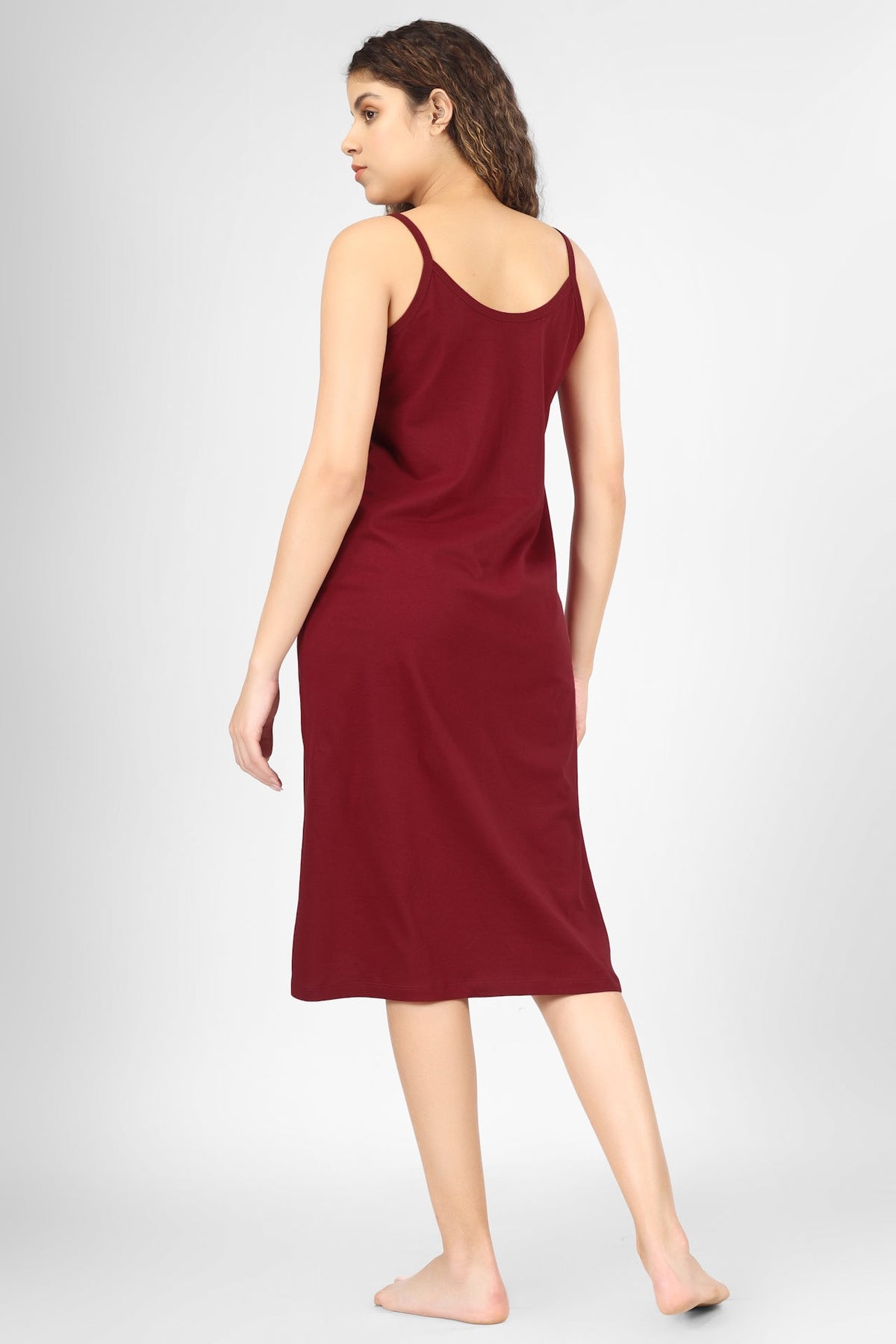 Wine Japnese Nightdress - De - Nap.in - Nightwear